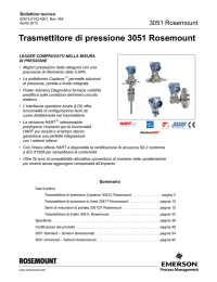 Trasmettitore di pressione 3051 Rosemount