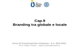 Cap.9 Branding tra globale e locale