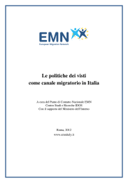 Le politiche dei visti come canale migratorio in Italia