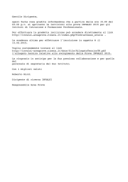 Gentile Dirigente, spero farLe cosa gradita informandoLa