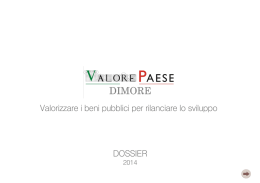 Progetto Dimore - Agenzia del Demanio