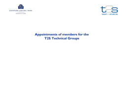 T2S TG appointments - European Central Bank