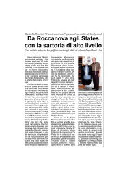 Da Roccanova agli States con la sartoria di alto livello