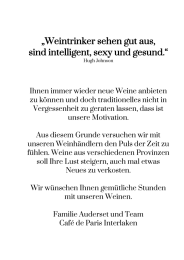 „Weintrinker sehen gut aus, sind intelligent, sexy und gesund.“