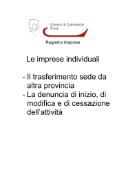 trasferimento sede da altra provincia