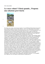 La vasca volano? Chiss&agrave; quando... Proposta una soluzione