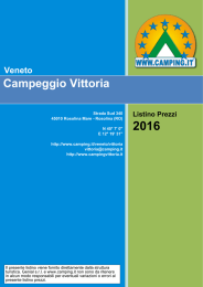 Listino Prezzi Campeggio Vittoria