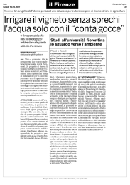 Irrigare il vigneto senza sprechi l`acqua solo con i "conta gocce"