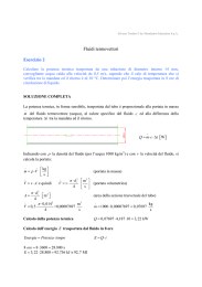 Fluidi termovettori Esercizio 2