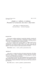 «Andare a + infinito» in italiano. Parametri di variazione sincronici e