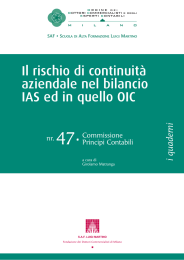 Il rischio di continuità aziendale nel bilancio IAS ed in quello OIC