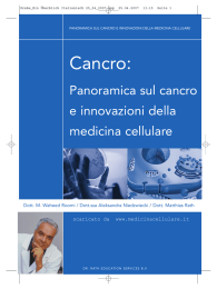 Panoramica sul cancro - Medicina Cellulare del dr. Rath in Italia