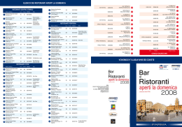 Elenco ristoranti aperti la domenica