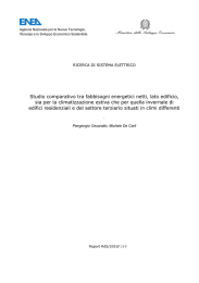 Studio comparativo tra fabbisogni energetici netti, lato edificio, sia