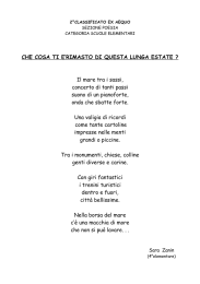 CHE COSA TI E`RIMASTO DI QUESTA LUNGA ESTATE ? Il mare tra