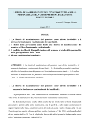 Libertà di manifestazione del pensiero e tutela della personalità