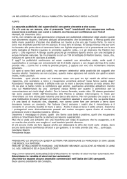 UN BELLISSIMO ARTICOLO SULLA PUBBLICITA` INGANNEVOLE