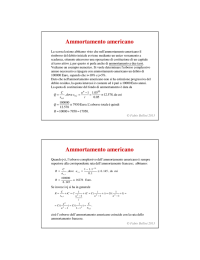 Ammortamento americano Ammortamento americano