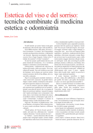 Estetica del viso e del sorriso: tecniche combinate di medicina