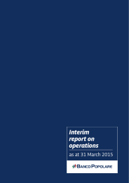 Interim report on operations