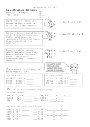 TECNICHE DI CALCOLO La sottrazione dal basso Osserva l