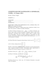 Compito A 13 giugno 2014