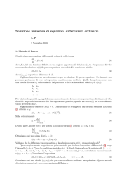 Soluzione numerica di equazioni differenziali ordinarie