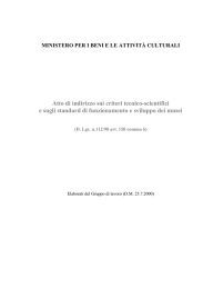 Atto di indirizzo sui criteri tecnico