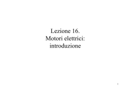 Lezione 16. Motori elettrici: introduzione