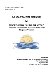 Carta dei servizi Micronido "Alba di Vita"