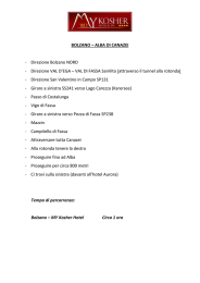 BOLZANO – ALBA DI CANAZEI - Direzione Bolzano NORD