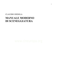 manuale moderno di sceneggiatura