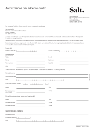 Autorizzazione per addebito diretto