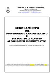 Regolamento accesso agli atti - Pubblica amministrazione di qualit&agrave;