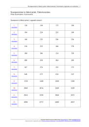 Scomposizione in fattori primi. Fattorizzazione.