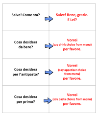 Cosa desidera da bere?