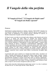 Il Vangelo della vita perfetta