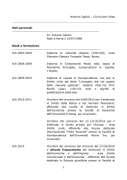 1 Antonio Capizzi – Curriculum Vitae Dati personali