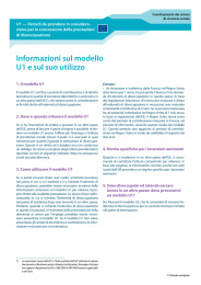 Informazioni sul modello U1 e sul suo utilizzo - Area