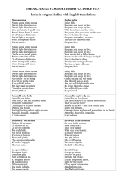 LA DOLCE VITA - Italian lyrics with English translations