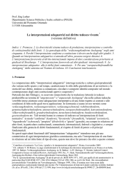 Le interpretazioni adeguatrici nel diritto tedesco vivente