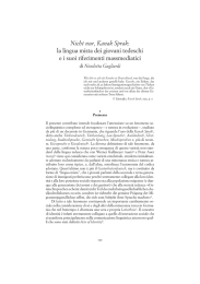 Nicht nur‚ Kanak Sprak: la lingua mista dei giovani tedeschi e i suoi