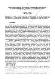 Alcune osservazioni sui “limiti” delle interpretative di