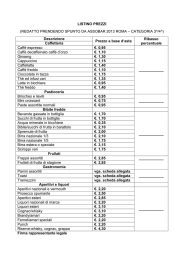 LISTINO PREZZI (REDATTO PRENDENDO SPUNTO DA ASSOBAR