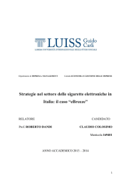 Strategie nel settore delle sigarette elettroniche in Italia: il caso