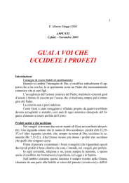 guai a voi che uccidete i profeti