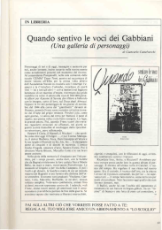 Quando sentivo le voci dei Gabbiani