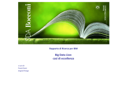 Big Data Live: casi di eccellenza