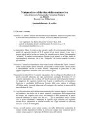 Matematica e didattica della matematica