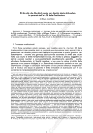 Diritto alla vita, libertà di morire con dignità, tutela della